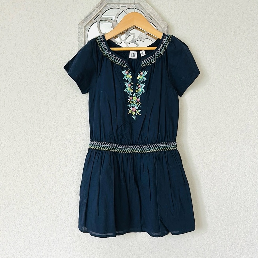 GAP • Navy Embroidered Dress